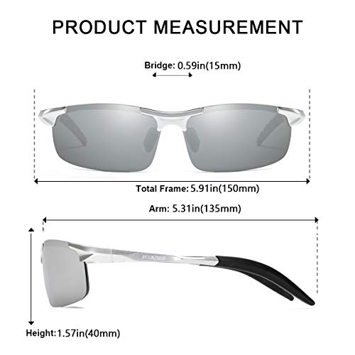 Image of Mens Sports Polarized Sunglasses Driving Metal Frame UV Protection Sunglasses For Men 8177