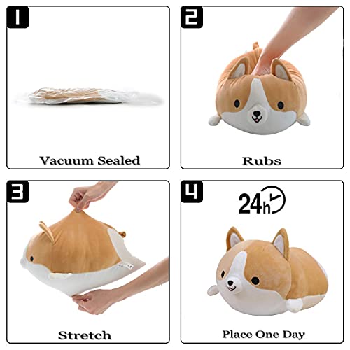 sofipal Corgi Dog Plush Pillow, Cute Shiba Inu Corgi Butt Stuffed Animal Toys Gifts for Bed, Valentine, Kids Birthday, Christmas (Brown, 17.3inch) by sofipal - Used condition - Image 7