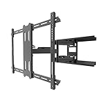 Kanto PDX650G Outdoor Full Motion Articulating TV Wall Mount for 37-inch to 75-inch TVs Up to 125 lb | Galvanized Steel Arms | Integrated Cable Management | Low Profile | 22 in Extension | Black