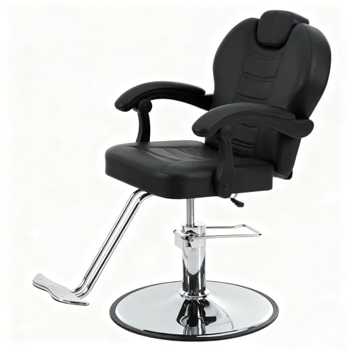 Barber Salon Chair for Hair Stylist Reclining Beauty Chairs for Client