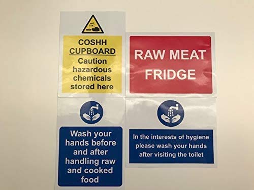 Kitchen Catering Safety Signs Full Pack - 45 Qty Various Sizes 1.2