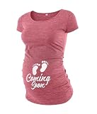 Decrum Pregnancy Shirts for Women - Trendy Maternity Tshirts for Expecting Mom [40022204-AK] | Heather Pink, L