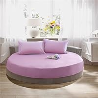 FANSU Hoeslaken Katoen voor Eenpersoons, Tweepersoons, Super Kingsize, Zacht Effen Kleur Rond Bed Hoeslaken Wasbaar Onderhoudsvriendelijk voor Thema Hotel (180 x 180 25 cm, Meergroen