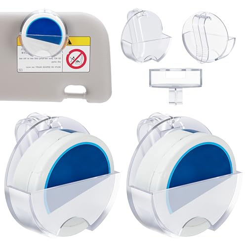 Image of LUVCOSY 2 Packs Holster Clip Car Visor Clips for Zyn | Alpha Pouch Tins | Zyn Car Visor Holder Clip | Belt /Car Sun Visor Accessory | Clip-On for Easy Access | Gift for ZYN Lovers | Clear