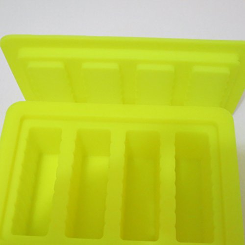 Pizety B072DT7QJG Butter Molds Large 4 Cavities Silicone Butter Mold Pudding & Jello Shot Mold Butter Stick Molds,Cheesecake thumb #8