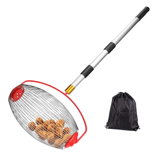 Yominerr Raccoglitore di Noci da Giardino In Acciaio, Adatto per La Raccolta di Rifiuti di, Ghiande, Pigne e Noci, Big Ball