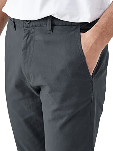 Image of The Souled Store Men Midnight Blue Solid Stretch Structured Pants