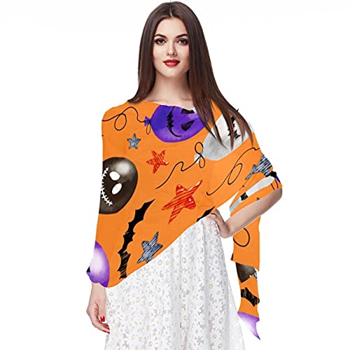 Écharpe pashmina pour femme multicolore idéale pour vos tenues de fête d'Halloween