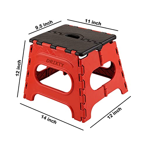 Image of Stool 12 Inches Super Strong Folding Step Stool for Adults and Kids, Kitchen Stepping Stools, Garden Step Stool Kitchen Stool