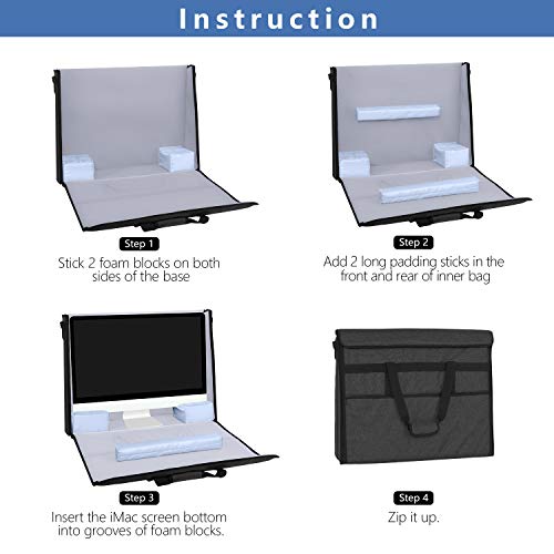 Image of Damero Tote Bag Compatible with Apple iMac Desktop Computer