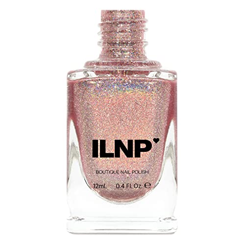 Image of ILNP Pink Mimosa - Rosy Pink Holographic Nail Polish