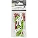 Canvas  Mini Clothespins, 1-Inch, Red/White/Green, 25-Pack