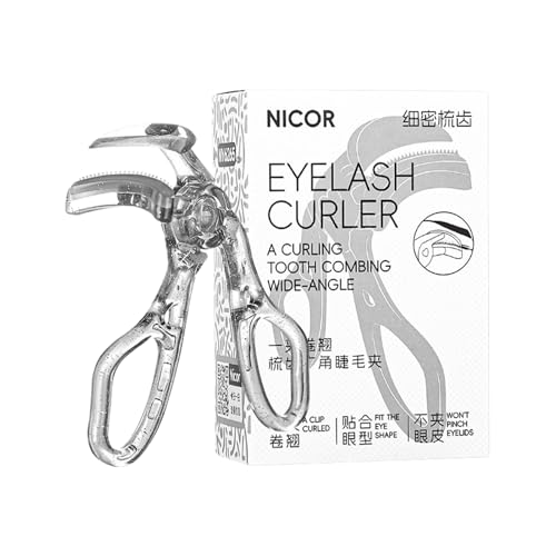 Rizador De Pestañas Sin Marco: Agarre Cómodo, Diseño De Apertura Amplia | Rizado De Larga Duración De 24 Horas, Perfecto Para Ojos Sensibles, Pestañas Cortas, Herramienta De Belleza De Aspecto Natural