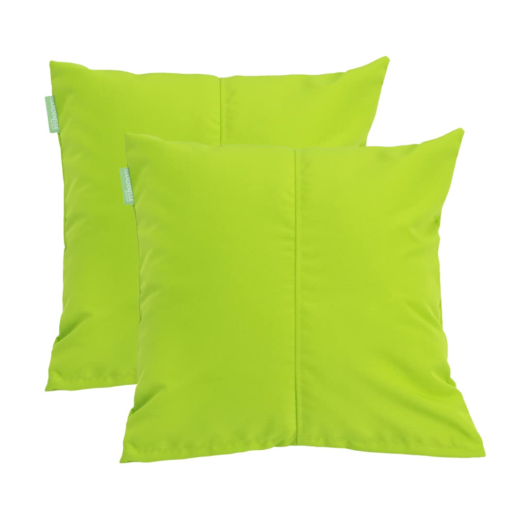 Gardenista Lime Large Garden Scatter Cushion | Water Resistant Hollowfibre Filled Outdoor Seating Furniture Pillow | Great For Patio Rattan Chairs | Comfy & Lightweight (2, )