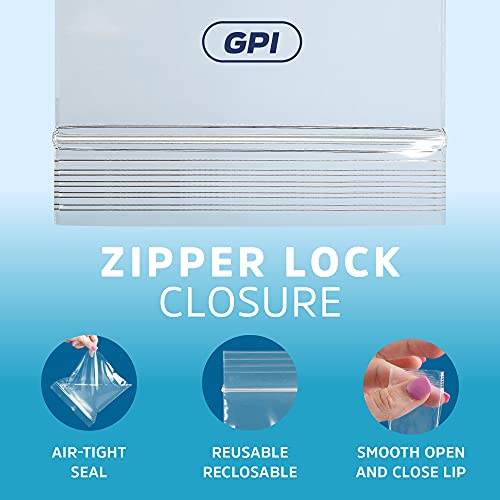 GPI - 13" x 18" Extra Large Reclosable Zip Bags, 6 Mil Extra Heavy-Duty - Pack of 100 - Clear Plastic Zipper Lock Bags, Resealable Poly Baggies For Clothing, Tools, Sharp Objects, Packaging & Storage. by GPI POLY - Image 3