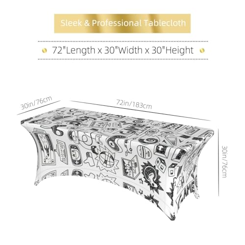 Nappe de table extensible 1,8m en élasthanne lavable pour banquet - 7