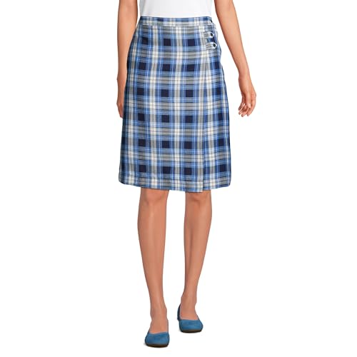 Lands' End School Uniform Girls Solid A-line Skirt Below The Knee