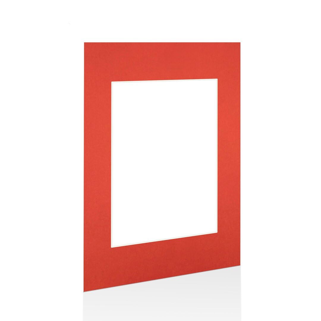 Procut Global 90x60cm Poppy Red Picture Mounts to Fit 60x40cm Aperture - Precision Cut Cardboard Photo Mount - Ideal for Frames, Prints, Artwork & Certificates - Sizes & Colours Available