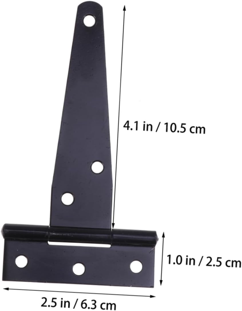 balacoo 24pcs Shape Hinges Heavy Duty Residential Door Hinge Kit Coating for Gates Sheds Flat Included