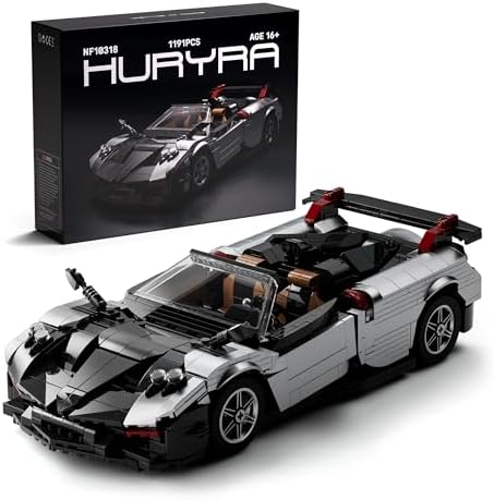Nifeliz HURYRA Sports Car Building Set, 1:14 Scale Supercar Model Building Set for Display and Collectors, Ideal Gift for Adults and Car Lovers (1,191 PCS, NF10318)