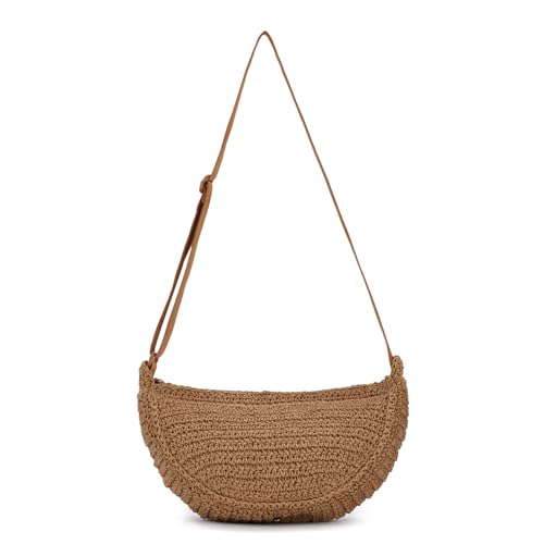 GOKTOW Crescent Raffia Bag