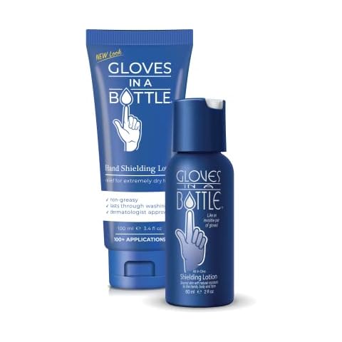 Gloves In A Bottle Shielding Lotion 3.4oz/100ml Tube + 2oz Combo - Second Skin for Hands & Body Cover