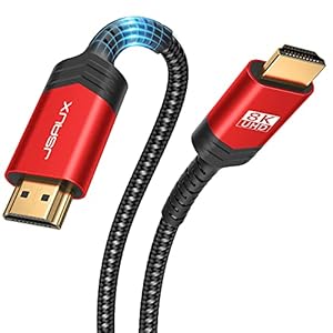 JSAUX 8K HDMI Kabel 3Meter, HDMI 2.1 Kabel Highspeed Ethernet 48Gbps 8K@60Hz, 4K@120Hz, UHD HDR 10+, eARC, Dolby Vision…