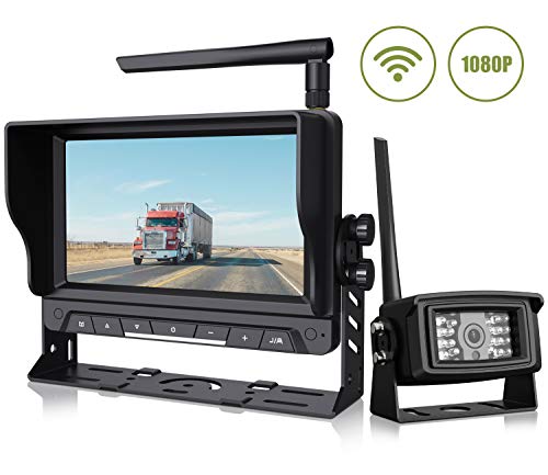 Calmoor 1080P Wireless Backup Camera System with HD 7" Monitor Rear View Camera