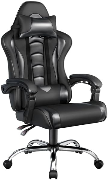 Yaheetech Silla de Oficina Silla Gaming Silla Ergonómica con Rued...