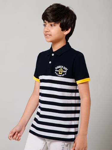 Image of Alan Jones Clothing Boy's Cotton Regular Fit Polo T-Shirt