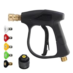 High Pressure Washer, 4350PSI Electric Power Washer with 5 Nozzles, Heavy Duty Pressure Cleaner for Car Washing, Patio Cleaning, Driveway, Deck, Garden, Outdoor Cleaning, 13A UK Plug