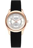 RUYEOOK Women Watch for Nurse Easy to Read Dial Wristwatches Silicone Band Second Hand Water Resistant Watches for Lady Female (R8632 White Black)