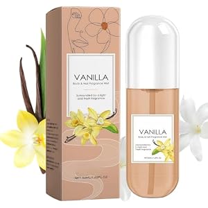 Vanilla Perfume Body Spray for Women, Long-Lasting Fragrance, Light Scent for Skin & Hair, All-Day Freshness, Gentle Daily Use, 50ml