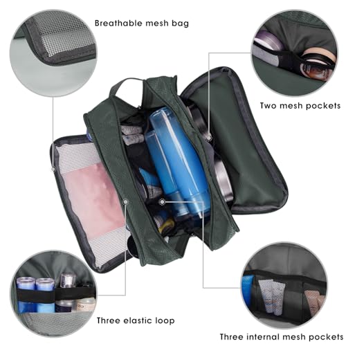 Image of WANDF Travel Toiletry Bag for Men, Small Dopp Kit for Toiletries
