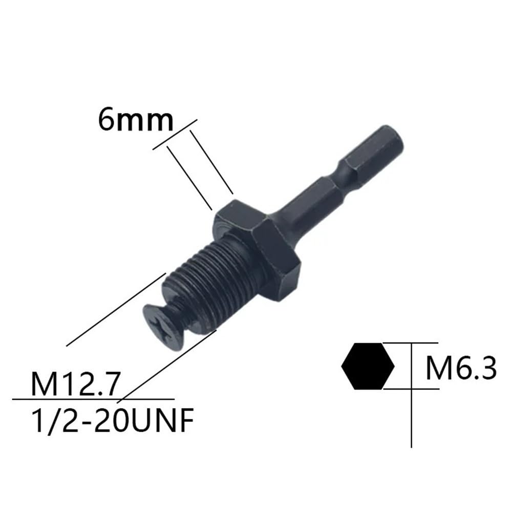 4-częściowy zestaw adapterów do szybkowymiennego uchwytu wiertarskiego, 1/2"-20UNF, bezkluczykowy do bitów 2-13 mm, SDS-Plus do 1/4" sześciokątny