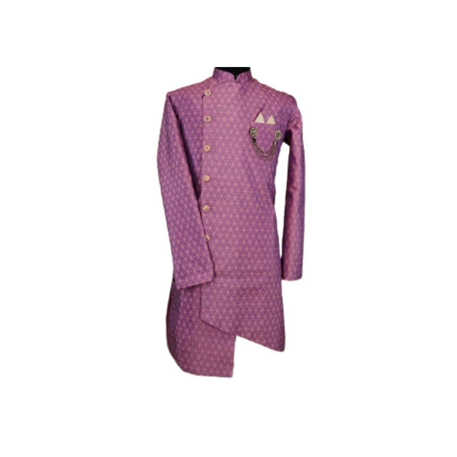 PREMDEEEP Men's Ethinic Wear Self Design, Embroidered Sherwani-picture-52