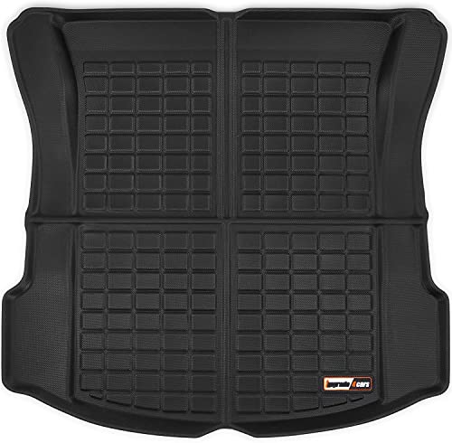 Upgrade4cars Kofferraummatte kompatibel für Tesla Model 3 | Gummi Kofferraumwanne Wasserdicht & rutschfest | Autozubehör Innenraum