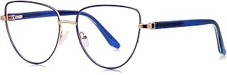 Blue Light Blocking Glasses,Anti Eye Strain Anti Headache UV Cut, Cateye Computer Reading Glasses with magnification