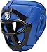 RDX Maya Hide Leather Protector Headgear Fighting, Blue, M