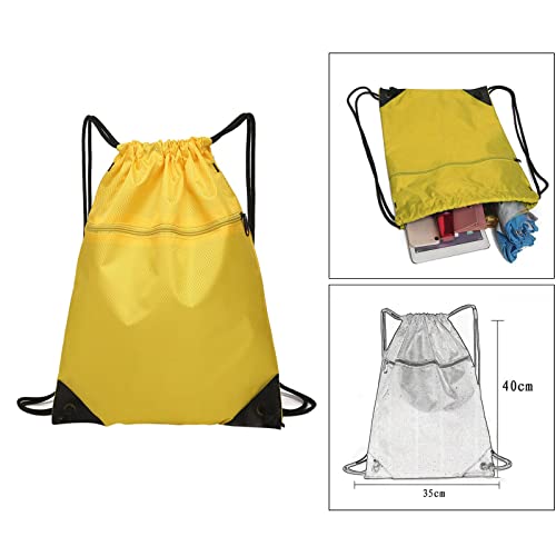 Sac à cordon nylon jaune léger pour simplifier vos séances de sport