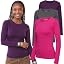 3 Pack - Hot Pink, Purple, Charcoal