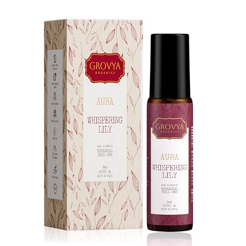 Image of Aura Whispering Lily Roll-On | Long-Lasting Natural Attar Perfume Oil | Alcohol-Free, Skin-Friendly & Chemical-Free Floral Fragrance for Men & Women, 8ml