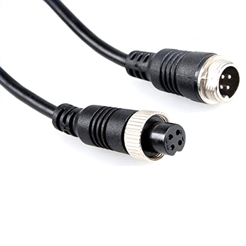 Lagogia Car Video 4Pin Aviation Extension Cable for CCTV Rearview Camera Car Truck Trailer Camper Bus Motorhome Vehicle Backup Monitor Waterproof Shockproof System 3FT/1M Black, Pack of 1 - Thumbnail 4