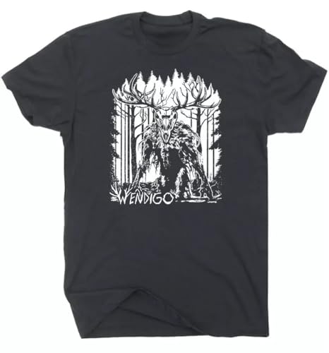 Wendigo T Shirt Cool Skinwalker Cryptid Shirt Witchy Occult T Shirt Men Women