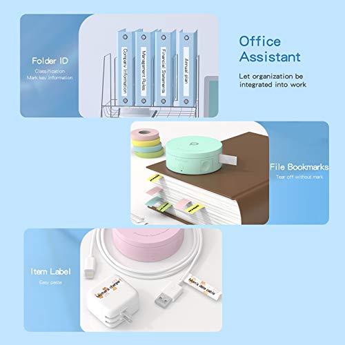 HUIOP Máquina de etiquetar, L1 Mini Pocket Label Maker Adesivo Impressora térmica portátil sem tinta