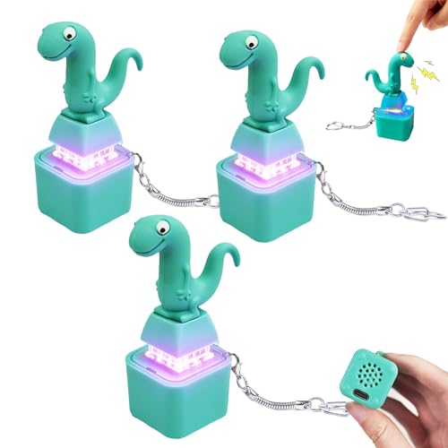 ZCLDXW 3PCS Lizard Button Fidget Toy Lizard Keychain Sound Toy with Colorful Light & Real Keyboard Click Fidget Anxiety Relief Sensory Toy for Adults & Kids Portable Gift Set