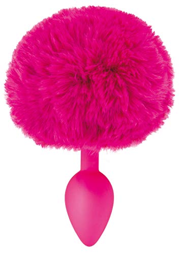 Sweet Caress Plug Anal Pompon Queue de Lapin Fuschia