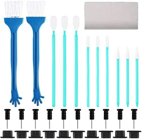 32 Pieces Cell Phone Cleaning Kit, Include Headphone Cleaner Set Anti Dust Plug Compatible with 13 mini/13/13 Pro/13 Pro Max/12 mini/12/12 Pro/12 Pro Max, Phone Port Cleaning Brush Kit