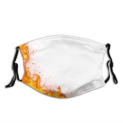 yanfind Fire Natural Flame Extinguisher Heat Temperature Hell Abstract Bonfire Exploding Glowing Inferno Dust Washable Reusable Filter and Reusable Mouth Warm Windproof Cotton Face