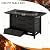 43" Propane Fire Pit, 50,000 BTU Steel Gas Fire Pit Table with Lid for Outside, Steel Lid & Lava Rock, 2 in 1 Fire Table, Adds Warmth to Gatherings & Parties on Patio, Deck, Garden & Backyard, Black